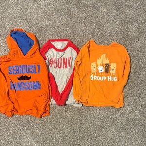 Carter's Orange and Red Kids Hoodie and T-Shirts Set